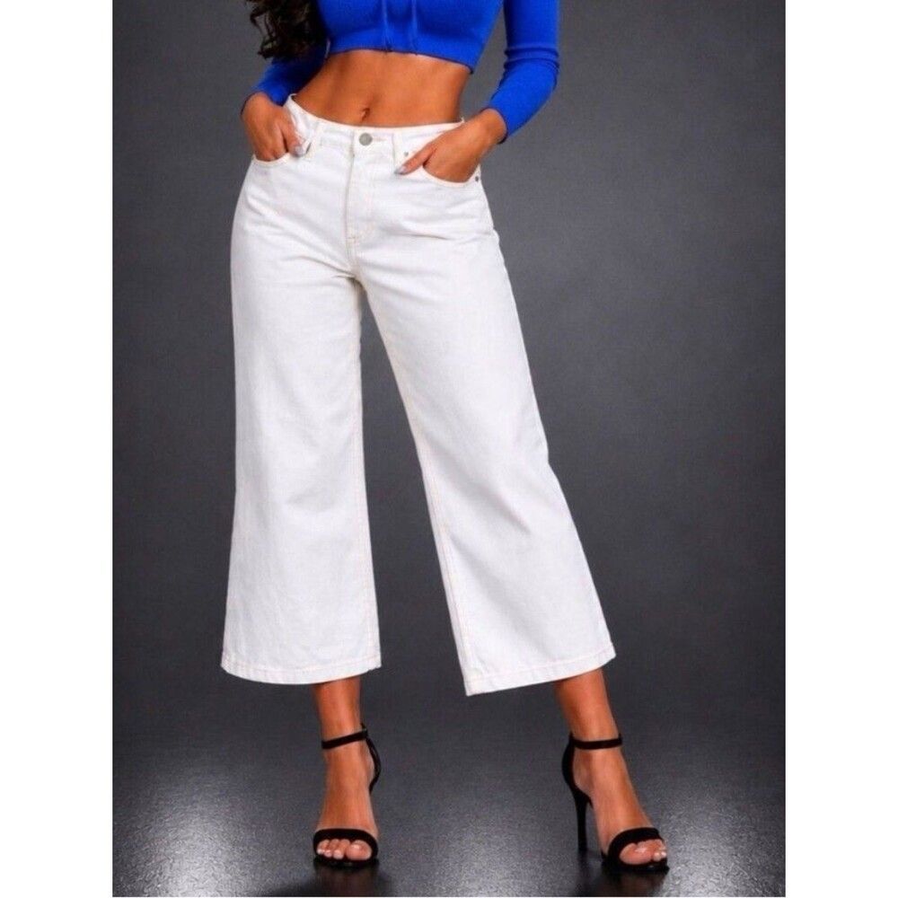 MOTHER Tunnel Vision Ankle Jeans White High Waist 29x27 Totally Innocent EUC